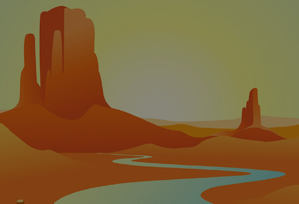 Desert scape graphic art